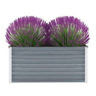 Detailed information about the product Garden Planter Galvanised Steel 100x40x45 Cm Grey