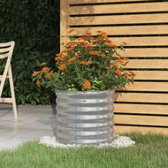 Detailed information about the product Garden Planter Powder-coated Steel 40x40x36 cm Silver