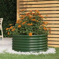 Detailed information about the product Garden Planter Powder-coated Steel 80x80x36 cm Green