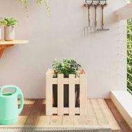 Detailed information about the product Garden Planter with Fence Design 40x40x40 cm Solid Wood Pine