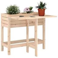 Detailed information about the product Garden Planter with Folding Tabletop Solid Wood Pine