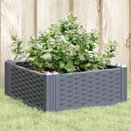 Detailed information about the product Garden Planter with Pegs Grey 42.5x42.5x28.5 cm PP