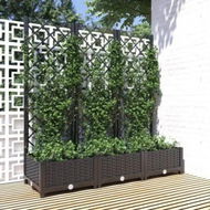 Detailed information about the product Garden Planter with Trellis Black 120x40x121.5 cm PP