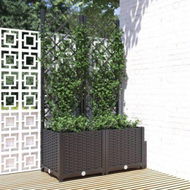 Detailed information about the product Garden Planter with Trellis Black 80x40x136 cm PP