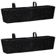 Detailed information about the product Garden Planters 2 Pcs Water Hyacinth Black