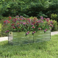 Detailed information about the product Garden Raised Bed 160x40x45 Cm Galvanized Steel Silver