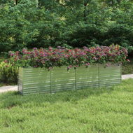 Detailed information about the product Garden Raised Bed 320x40x77 Cm Galvanized Steel Silver