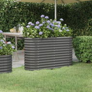 Detailed information about the product Garden Raised Bed Powder-Coated Steel 114x40x68 Cm Grey