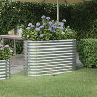 Detailed information about the product Garden Raised Bed Powder-Coated Steel 114x40x68 cm Silver