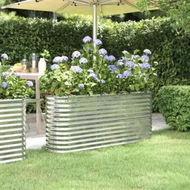 Detailed information about the product Garden Raised Bed Powder-Coated Steel 152x40x68 cm Silver