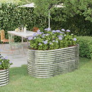 Detailed information about the product Garden Raised Bed Powder-Coated Steel 152x80x68 Cm Silver