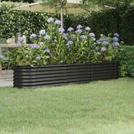 Detailed information about the product Garden Raised Bed Powder-coated Steel 224x40x36 cm Anthracite