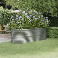 Detailed information about the product Garden Raised Bed Powder-Coated Steel 224x80x68 Cm Silver