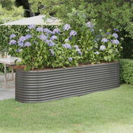 Detailed information about the product Garden Raised Bed Powder-Coated Steel 296x80x68 Cm Grey