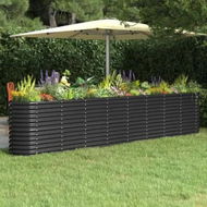 Detailed information about the product Garden Raised Bed Powder-Coated Steel 332x40x68 cm Anthracite