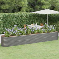 Detailed information about the product Garden Raised Bed Powder-Coated Steel 440x80x68 cm Grey