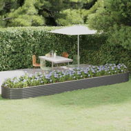 Detailed information about the product Garden Raised Bed Powder-Coated Steel 507x100x36 cm Grey