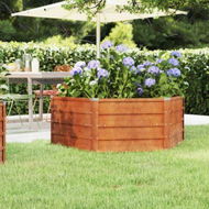 Detailed information about the product Garden Raised Bed Rusty 129x129x45 cm Corten Steel