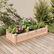 Detailed information about the product Garden Raised Bed with Liner 120x45x25 cm Solid Wood Fir