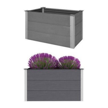 Garden Raised Bed WPC 100x50x54 Cm Grey