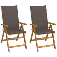 Detailed information about the product Garden Reclining Chairs 2 pcs with Cushions Solid Acacia Wood