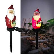 Detailed information about the product Garden Resin Small Santa Claus Solar Lights Waterproof Christmas Garden Stake Lights for Outdoor Decorations