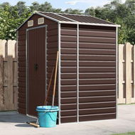 Detailed information about the product Garden Shed Brown 191x130x198 cm Galvanised Steel