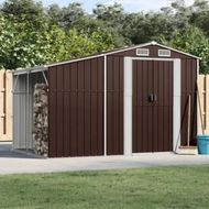 Detailed information about the product Garden Shed Brown 277x192.5x179 cm Galvanised Steel