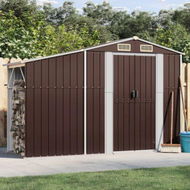 Detailed information about the product Garden Shed Brown 277x93x179 cm Galvanised Steel