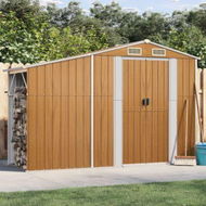 Detailed information about the product Garden Shed Brown 277x93x179 cm Galvanised Steel