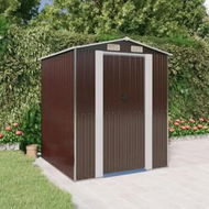 Detailed information about the product Garden Shed Dark Brown 192x191x223 cm Galvanised Steel