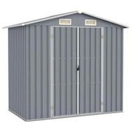 Detailed information about the product Garden Shed Grey 205x129x183 cm Galvanised Steel