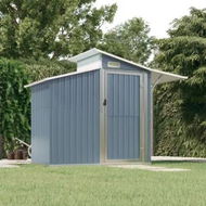 Detailed information about the product Garden Shed Grey 270x130x208.5 cm Galvanised Steel