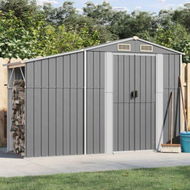 Detailed information about the product Garden Shed Grey 277x93x179 cm Galvanised Steel