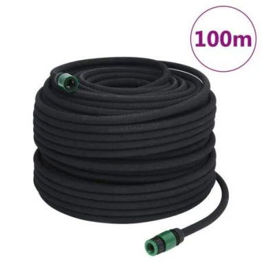 Garden Soaker Hose Black 0.6 100 m Rubber