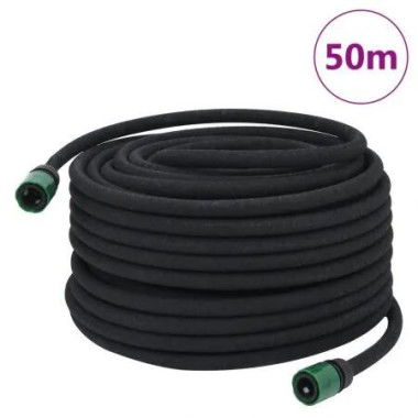 Garden Soaker Hose Black 0.6 50 m Rubber