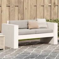 Detailed information about the product Garden Sofa 2-Seater White 134x60x62 cm Solid Wood Pine