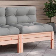 Detailed information about the product Garden Sofa Armless with Cushions Solid Wood Douglas