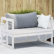 Detailed information about the product Garden Sofa Bench Extendable White Solid Wood Pine