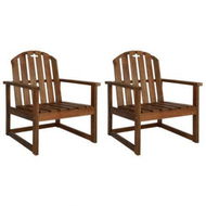 Detailed information about the product Garden Sofa Chairs 2 Pcs Solid Acacia Wood