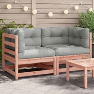 Detailed information about the product Garden Sofas Corner with Cushions 2 pcs Solid Wood Douglas