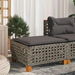 Garden Stool with Cushion Grey 63.5x56x32 cm Poly Rattan. Available at Crazy Sales for $99.95