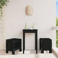 Detailed information about the product Garden Stools 2 pcs Black 40x36x45 cm Solid Wood Pine