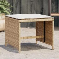 Detailed information about the product Garden Stools with Cushions 4 pcs Beige 41x41x36 cm Poly Rattan