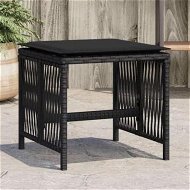 Detailed information about the product Garden Stools with Cushions 4 pcs Black 41x41x36 cm Poly Rattan