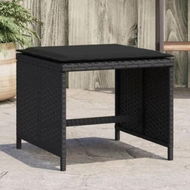 Detailed information about the product Garden Stools with Cushions 4 pcs Black 41x41x36 cm Poly Rattan