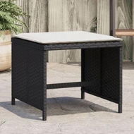 Detailed information about the product Garden Stools with Cushions 4 pcs Black 41x41x36 cm Poly Rattan