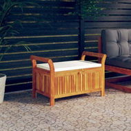 Detailed information about the product Garden Storage Bench with Cushion 91 cm Solid Wood Acacia