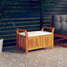 Garden Storage Bench with Cushion 91 cm Solid Wood Acacia. Available at Crazy Sales for $199.95