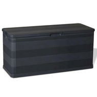 Detailed information about the product Garden Storage Box Black 117x45x56 Cm